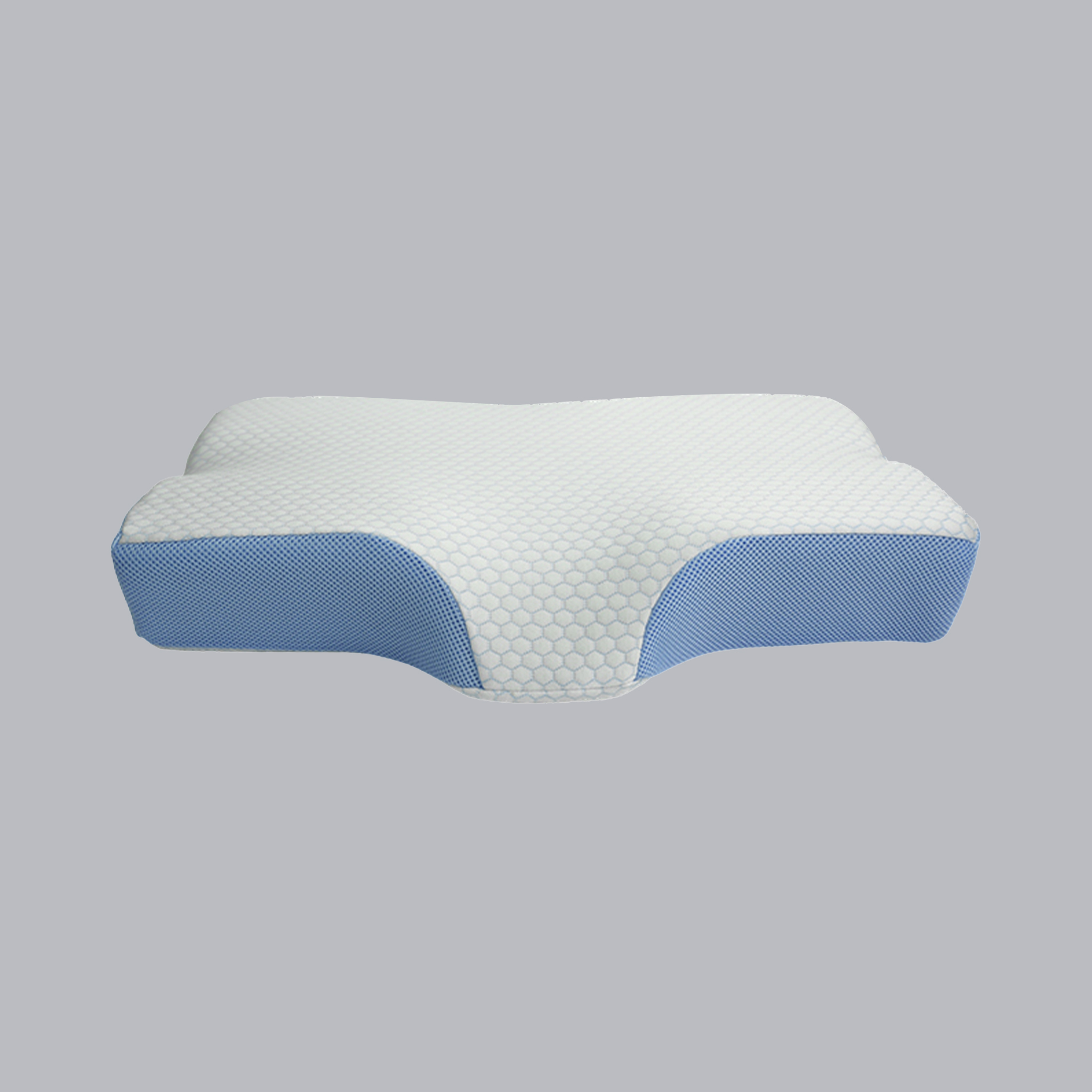 S-shaped Combined With Arc-shaped White Honeycomb Textured Neck Pillow