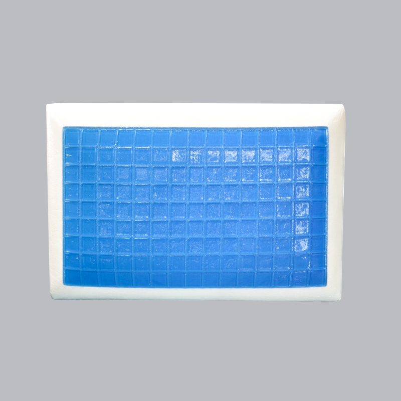Blue Checkered Memory Foam Gel Pillow